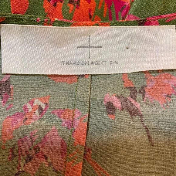 Thakoon Addition Green Floral Hip Drape Silk Mini Dress Size 6 - Picture 10 of 11